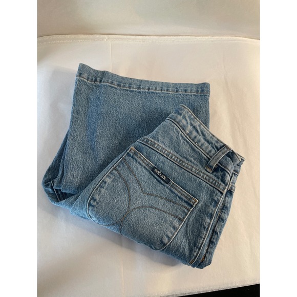 ROLLA'S Denim - Rolla's High Rise Wide Leg Jeans Light Wash Blue Front Patch Pockets Size 25